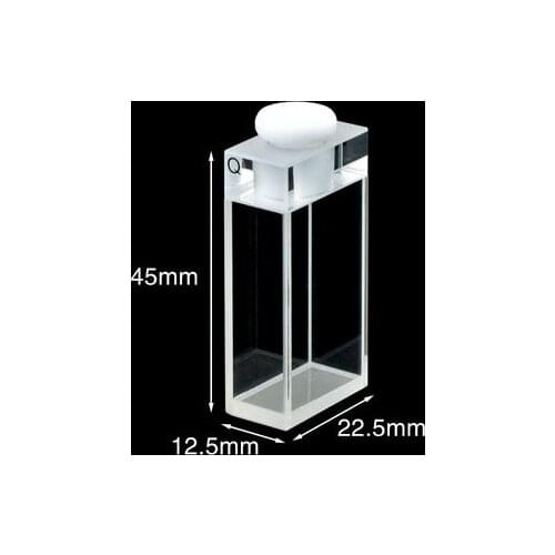 20mm quartz fluorescent cuvette with stopper/four-way light/acid and alkali resistant/airtight/closed
