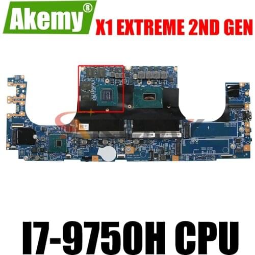 LPM-2 18809-2 For Lenovo ThinkPad X1 Extreme 2nd Gen laptop motherboard With I7-9750H CPU GPU:N18P-G0 FRU:02HM953 100% tested