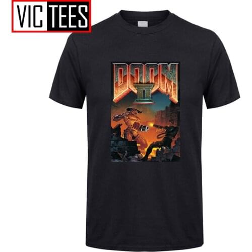 Mens Baisc T Shirts Doom II Hell On Earth 1994 Man Crewneck Tee Popular Fun Shirts