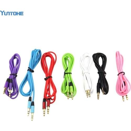 Wholesale 1.2m 3.5 mm Jack Male to Male Car Audio Stereo Aux Extension Cable Cord For iPhone iPod 1000pcs/lot