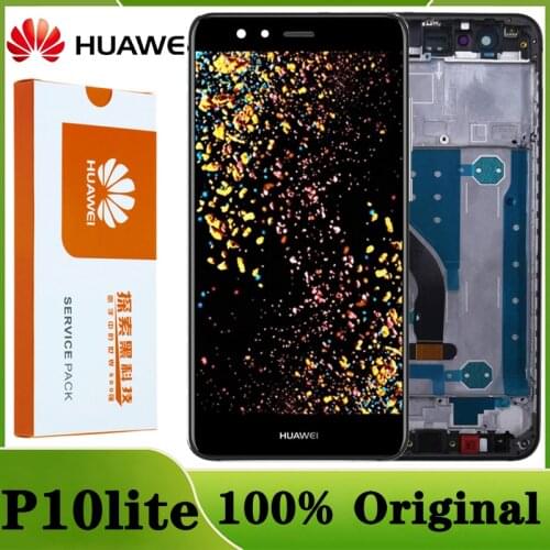 Original 5.2'' Display with Frame for Huawei P10 Lite LCD Touch Screen Digitizer Assembly WAS-LX1 WAS-LX1A WAS-LX2 WAS-LX