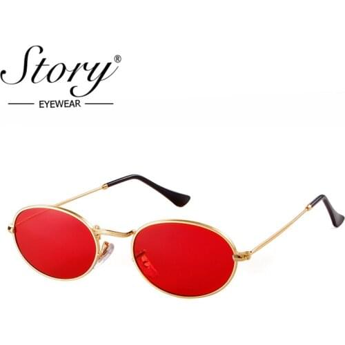 STORY fashion oval metal sunglasses women 2019 brand designer trend personality vintage eye glasses female sun glasses S31305