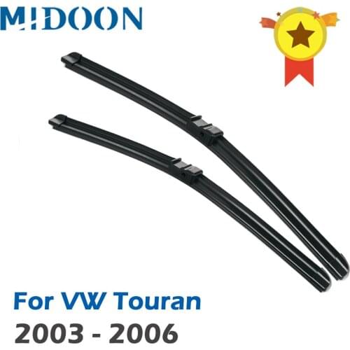 MIDOON Wiper RHD & LHD Front Wiper Blades For VW Touran 2003 2004 2005 2006 Windshield Windscreen Front Window 28"+28"