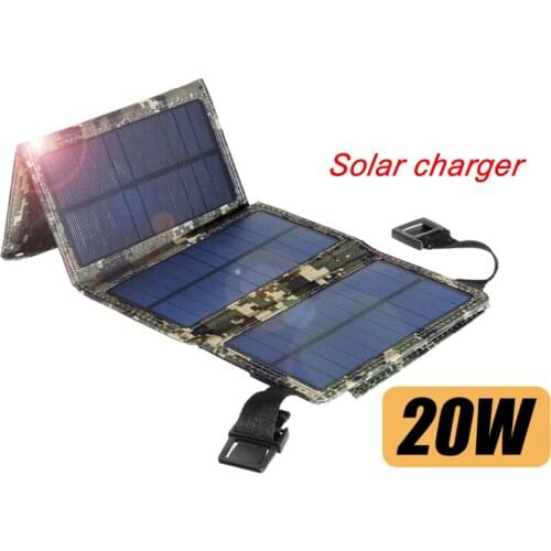 Mini Size 5V 20W USB Folding Solar Panel Charger Portable Charge for iPhone iPad Samsung Huawei Xiaomi phone Outdoor travel