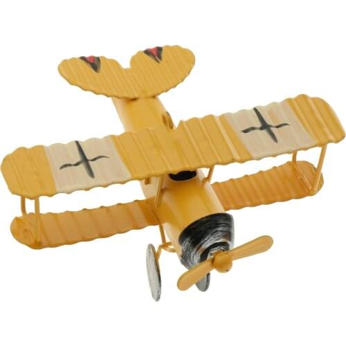Modern Tin Classic Airplane Model Miniature Toy Collectible Home Office Decor
