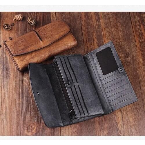 Vintage Women Leather Wallet Short Slim Male Purses Money Credit Card Holders Men Wallet ZP007