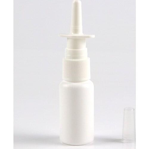 120pcs 30ML/1oz White Plastic Medical Nasal Spray Bottles Pump Sprayer Container Vial Pot for Saline Water Wash Applications