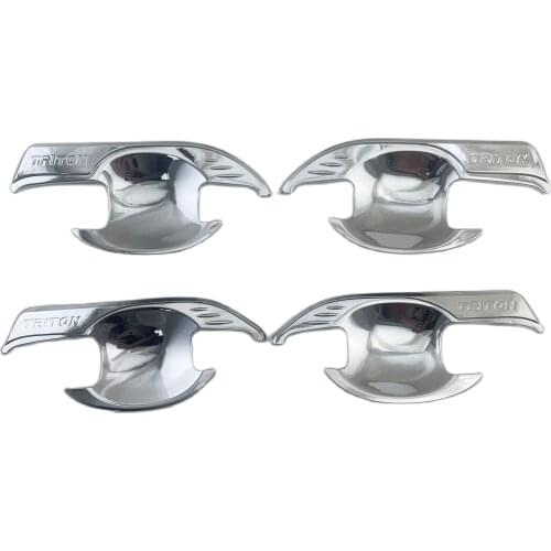 2020 2021 FOR TRITON L200 Chrome Door Handle Cup Bowl Cover Trim Sticker Car Styling accessories