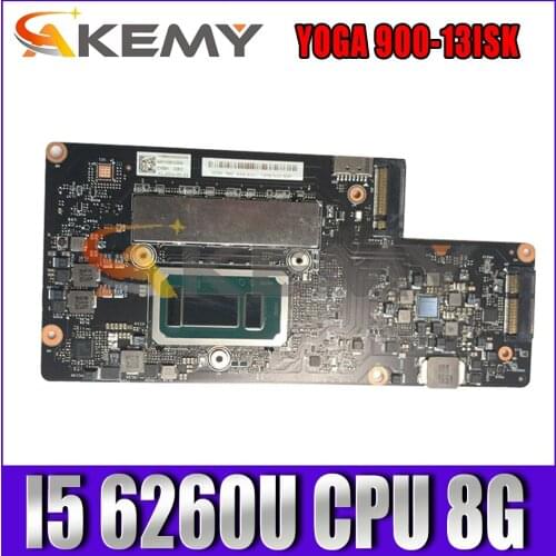 Akemy NM-A921 Motherboard For Lenovo YOGA 900-13ISK YOGA900 Laptop Motherboard CPU I5 6260U 8G RAM 100% Test Work