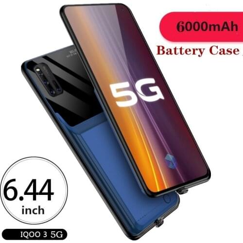 Portable Power Bank Battery Charger Case For VIVO IQOO 3 5G Battery Case External Power Case for VIVO IQOO 3 5G Charging Cover