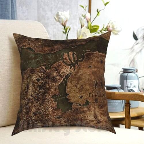 Dragon Age Map Pillow Case Printed Home Soft Throw Pillow Dragon Age Dragon Age Inquisition Inquisition Dragon Age Map