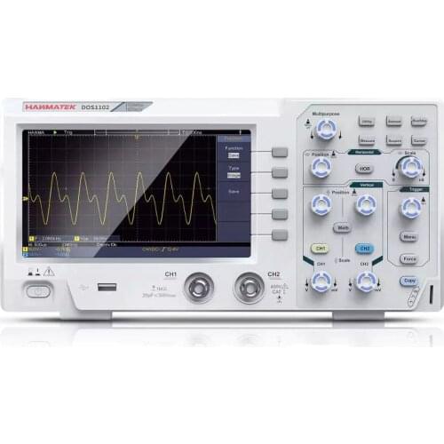 Hanmatek DOS1102 Digital Oscilloscope 2 Channel 100MHz Best Storage Oscilloscope Kit 1GSa/s Sampling Rate