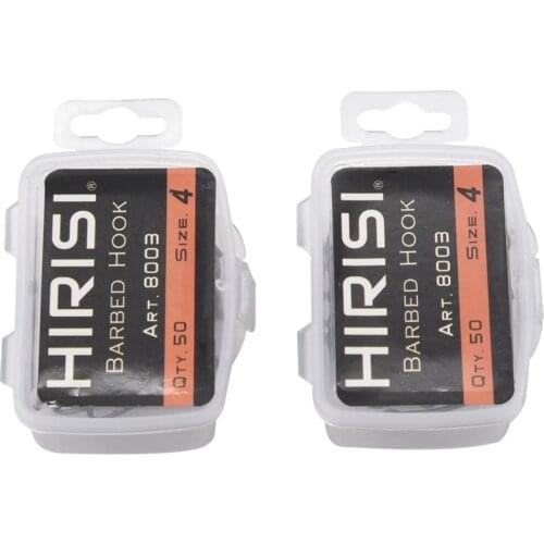 Hirisi 100Pcs High-Carbon Steel Barbed Carp Fishing Hooks Pack