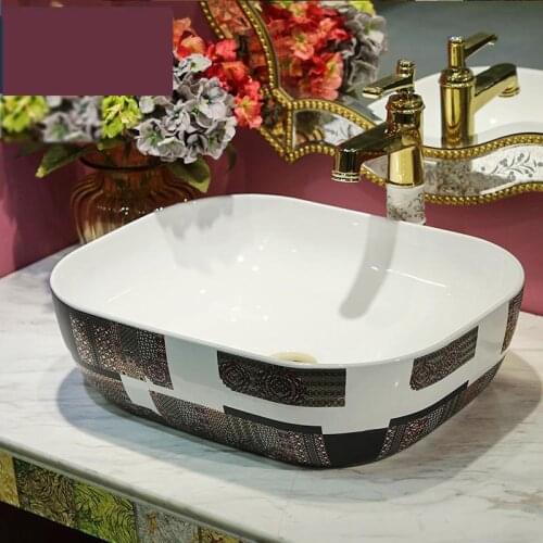 Jingdezhen Ceramic Bathroom Art Table Basin sink bowl oval ceramic Wash basin bathroom sink