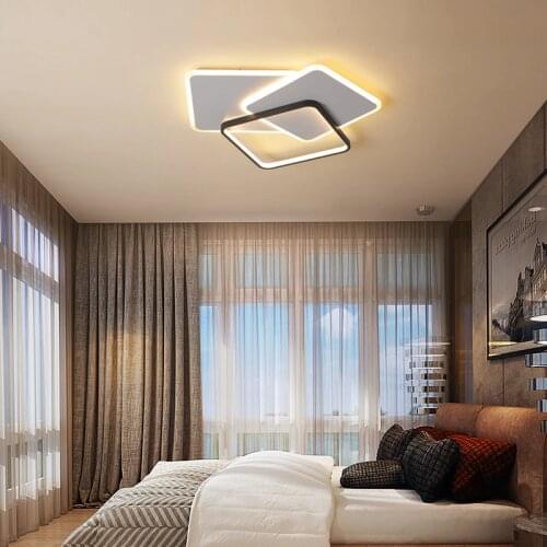 Creativity Modern led techo ceiling lights For Living room Bed room lights ceiling lamp Black+white led ceiling light fixtures