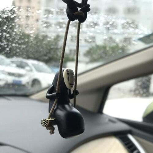 Cute Anime Faceless Male Cat Pendant Auto Rearview Mirror Pendant Birthday Gift Auto Ornaments Decoraction Car Accessorie