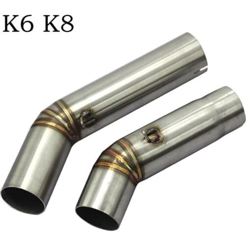 Motorcycle Modified Exhaust Pipe ID: 51mm Front Bend Case for SUZUKI GSXR600 GSXR750 Small K6 K7 K8 Middle Bend Link Pipe