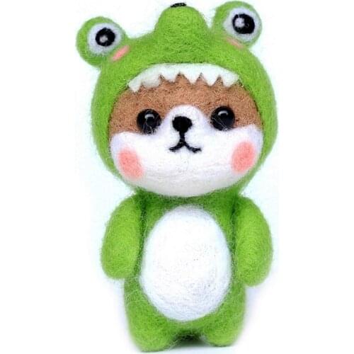 Dog Needle Felting Kit Gift Box, 3.35in/8.5cm Height, Beginner Felting Kit, Craft Kit, English Manual (Dog B)