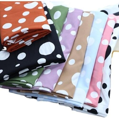 Width 59 " Printed Opaque Dot Chiffon Fabric By The Yard For Dress Decoration Material