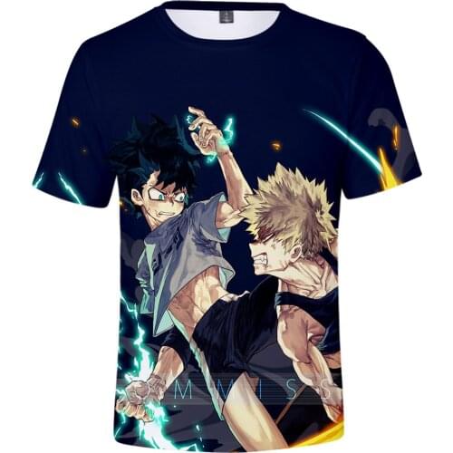 2021 New summer Japan Comic Boku No Hero Academia T Shirts Kids 3D Printed Children My Hero Academia T-shirts men clothing Tops