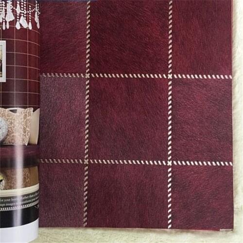 Beibehang European imitation leather wallpaper living room bedroom sofa TV background wall 3D square leather wallpaper
