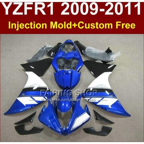 100% Fit blue Motorcycle body parts for YAMAHA fairings YZFR1 2009 2010 2011 YZFR1 09 10 11 12 R1 bodyworks YZF1000 R1 +7Gifts