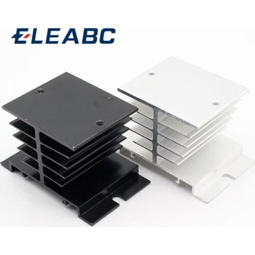 1pc Single Phase Solid State Relay SSR Aluminum Heat Sink Dissipation Radiator Newest,Suitable for 10A-40A relay