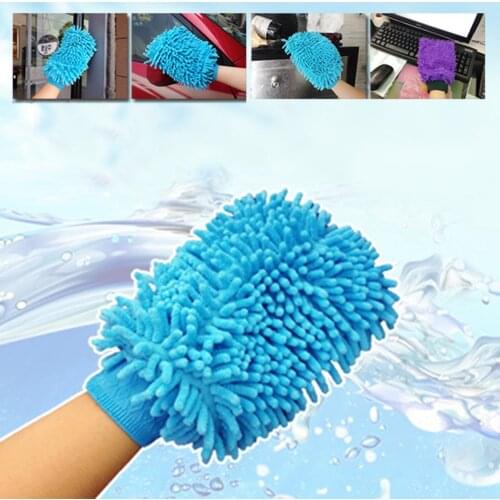 Microfiber Washing Hand Gloves Car Window Dust Cleaning Glove Household Cleaning Towel Kitchen Accessories