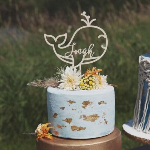 Under the sea,Whale cake topper, Beach Cake Topper, Personalised birthday cake topper