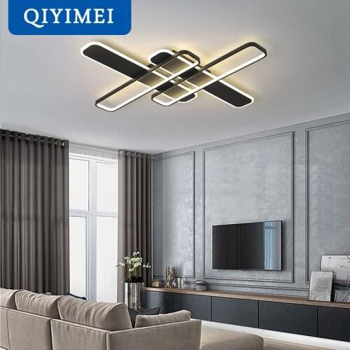 Dimmable LED Chandelier Lighting For Study Living Room Bedroom Round Square Rectangle Aluminum Indoor Mounted Lights AC85-265V