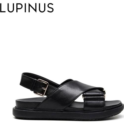 LUPINUS Luxury Brand Design Women Sandals Genuine Leather Women Roman Sandals Fashion Platform Women Retro Women Gladiator Shoe