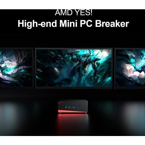 TOPTON D3 Compact Mini PC Gamer AMD Ryzen 5 4500U 2*DDR4 2*LAN NVMe SSD Desktop Computer PD Type-C 3x4K@60Hz Windows 10 AX WiFi6