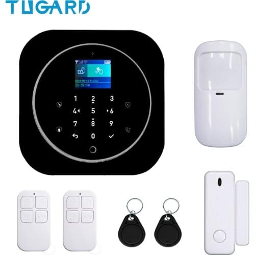 Wifi GSM Alarm System For Android&iOS Tuya Alarm 433MHz Wireless Home Burglar Security Alarm TFT LCD Touch Keyboard 11 Languages