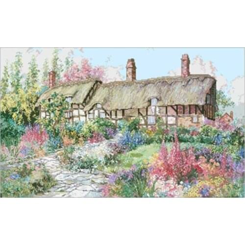 Spring Countryside Beauty scenery counted 11CT 14CT Cross Stitch Set DIY Cross-stitch Kits Embroidery Needlework Home Decor