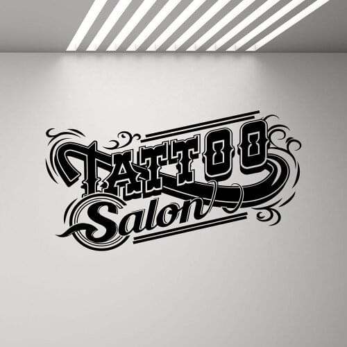 Tattoo Salon Wall Decal Tattoo Shop Sign Logo Stickers Poster Studio Design Door Window Vinyl Sticker Mural Wall Art Decor G495
