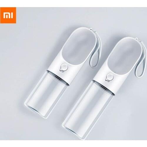 Xiaomi Pet Accompanying Cup Pressing Water Transparent Portable Pet Water Cup Outdoor Cat and Dog Water Dispenser