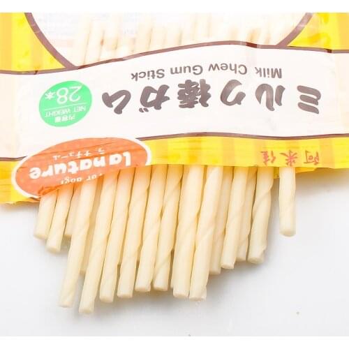 Dog Snacks Dog Food Fresh Milk Twisted Chew Gum Stick Pet Food Puppy Chew Clean Teeth Training reward Delicious Keep Healthy