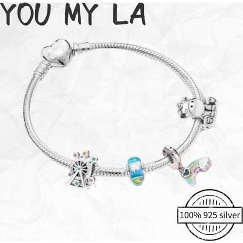 Real 925 Silver Chain Charm Women Bracelet Fit Original Pando DIY Beads for Girlfriend Gift Luxury Fine Jewelry High Quality