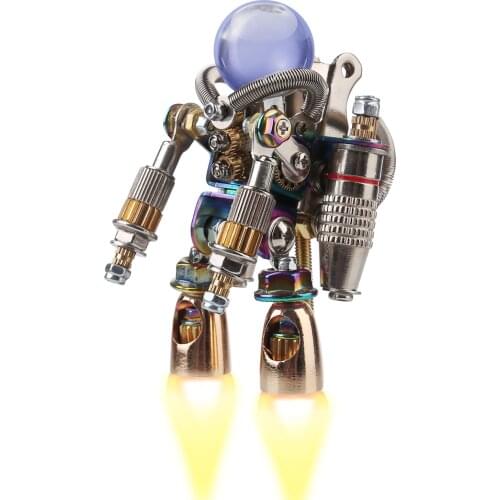 154Pcs 3D Metal Spaceman Series Moonman Kit CNSA RKA DIY Mechanical Model Toy For Children Birthday Gift - Dazzling