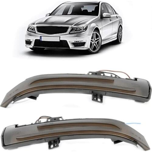 2Pcs Dynamic Sequential Turn Signals Mirror Lights for Mercedes Benz W204 W212 W221 E300 / E350 / E550 C200 / C250 S400 / S450