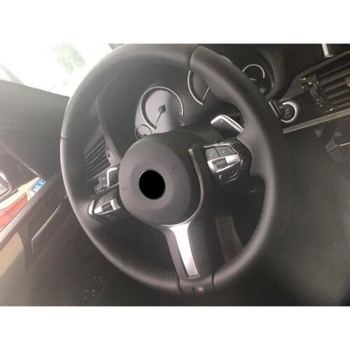 2PCS Interiors Steering Wheel Button Switch Frame Trim Sticker for M3