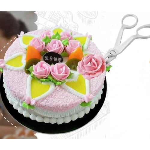 2Pcs Piping Flower Scissors Nail Safety Rose Decor Lifter Fondant Cake Decorating Tray Cream Transfer Baking Pastry Tools