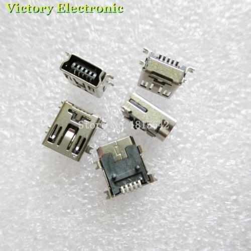 20PCS/Lot USB socket MINI USB 5P female SMD connector Mini USB Interface 5Pin Wholesale
