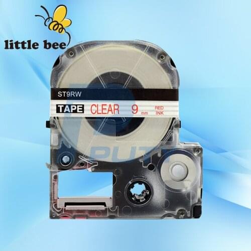 Free shipping tape ST9RW for KINGJIM/EPSON labelworks compatible for LW-300 LW-400 labelling maker label tapes