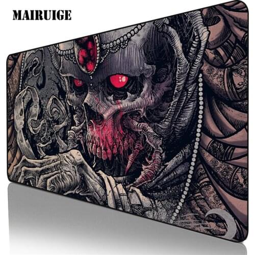 40x90 Large Scary Skull Pattern Mouse Pad Gaming Room Accessories Computer Keyboard Mousepad Anime XXL PC Laptop Desk Mat Carpet