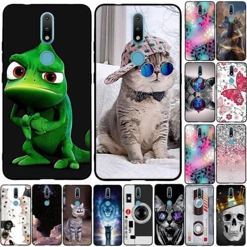 B For Nokia 2.4 Case Soft TPU Silicone Phone Cases For Nokia 2.4 Back Cover Cartoon Cool Fundas for Nokia2.4 2020 6.5 inch Shell