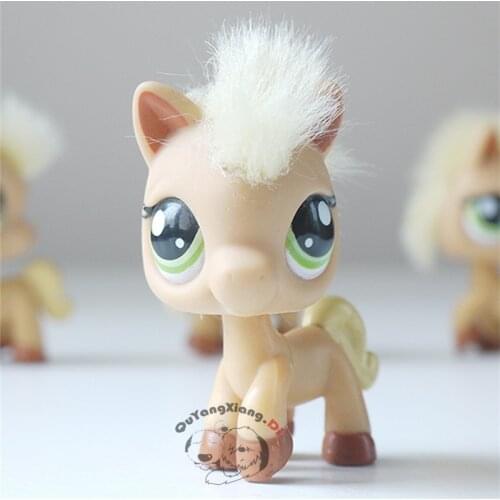 CW040 Pet Shop Animal Yellow hair horse doll action Figure