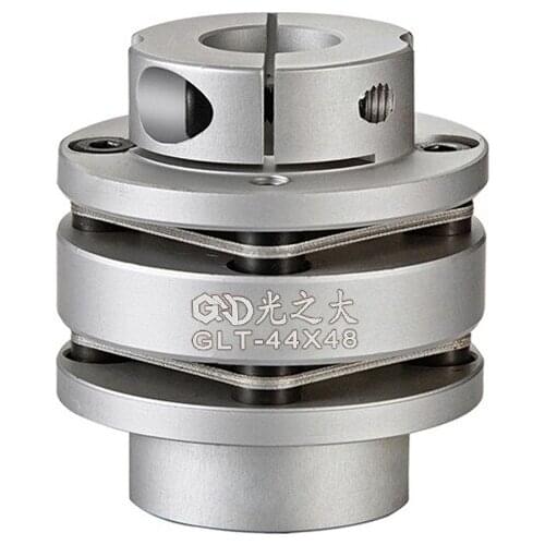 GLT flange double membrane coupling large torque servo motor elastic quincunx CNC screw coupling