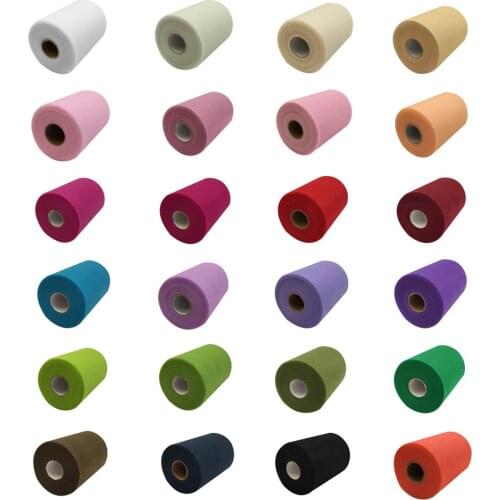 HAOCHU 6inch x100Yard Tulle Roll For Wedding Decorations Baby Shower Party DIY Tutu Skirt Dress Organza Fabric Table Runners