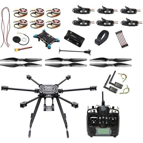 JMT 850mm ZD850 DIY Drone Kit Carbon Fiber Frame wi/ APM2.8 Flight Control M8N GPS 350KV Motor 2-6S 40A ESC Hexacopter UFO Drone